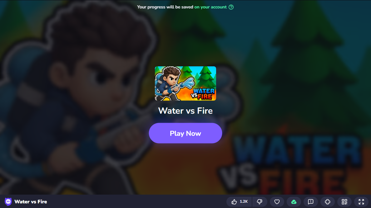 Water vs Fire Game - Free Online Fire Fighting Game Screenshot - Click to Play Now