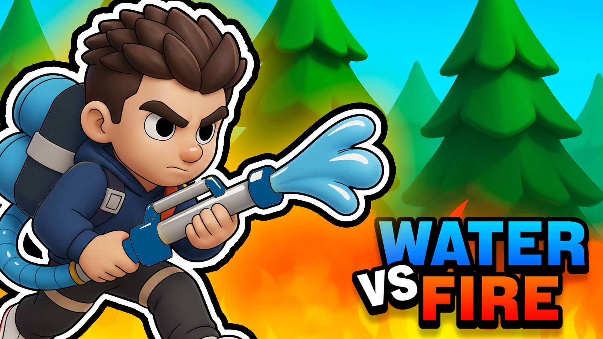 Water vs Fire Game Icon - Free Fire Fighting Action Game